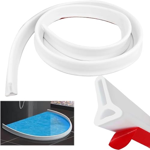 Barrière à eau en silicone de 3m blanche pour douche et évier - 4