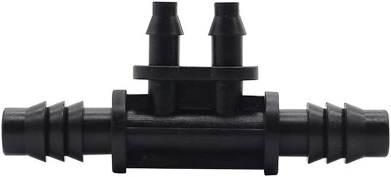 Utility Hose Butt Household Hose Adapter 3/8 inch 4-Way Hose Splitter Garden Hose Reducing Tee Barb Connector 3/8 inch to 1/4 inch Drip Irrigation Water Splitter 10 Pcs/Black/1/4''