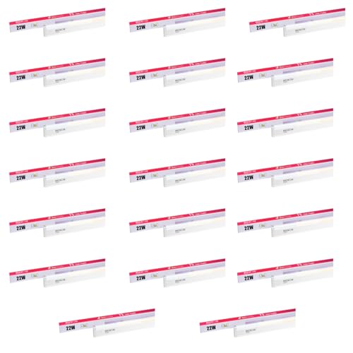 Image of RICKON Triglow 3 in 1 LED Tube Light 22 Watt - Adjustable Color Options for Warm, Cool, and Daylight - Energy-Efficient, Long-Lasting Tube Light for Home and Office - Pack of 20
