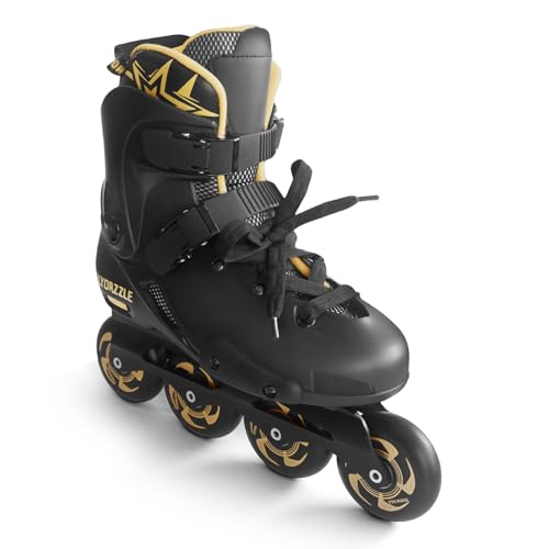 FLYDAZZLE Inline Skates for Men Urban - Freeride Slalom City Street Skating, Hard Boot ABEC-9 Bearing Ankle Support, Bonus Insoles Laces (US10) - Thumbnail 2