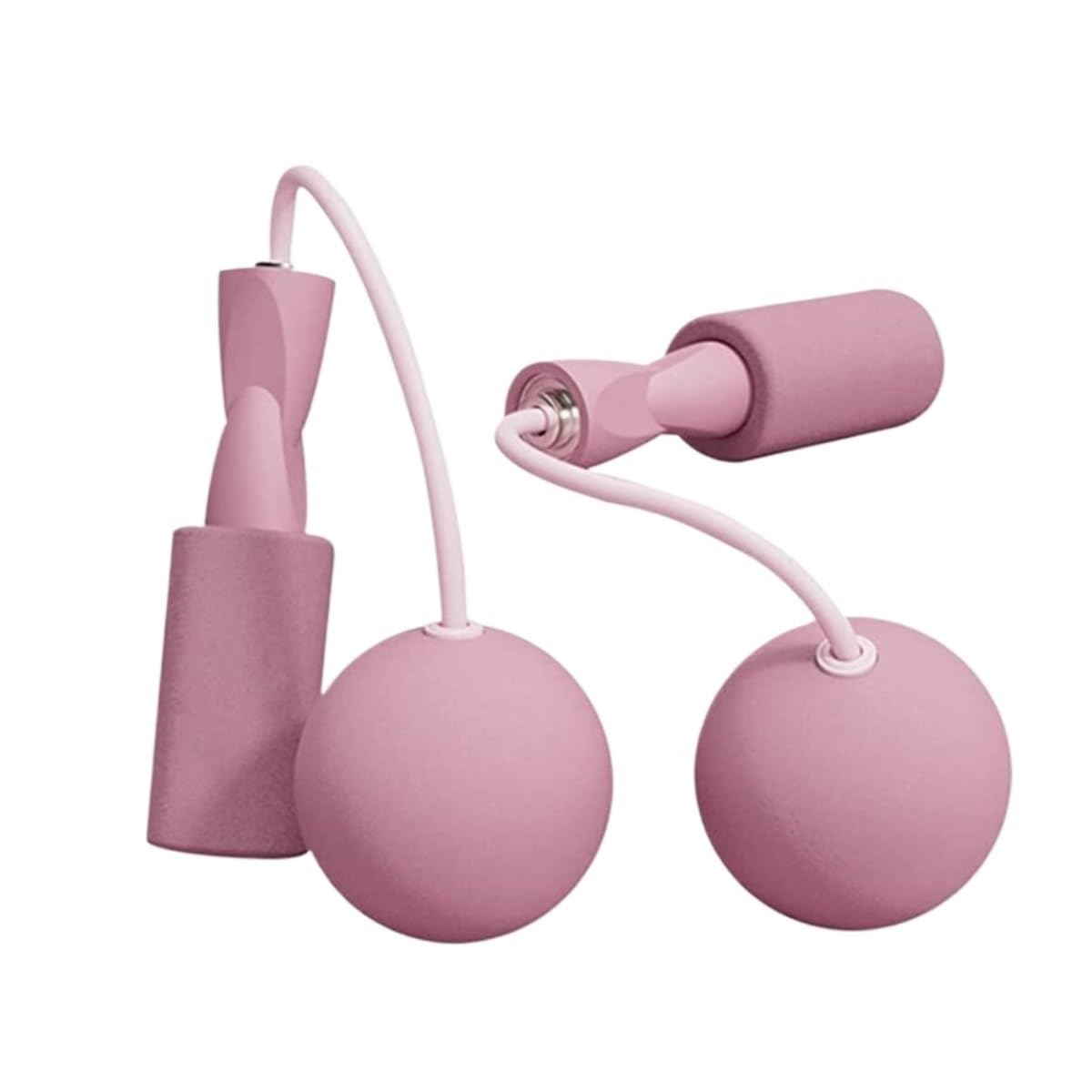 cordes à sauter pour adultes, Entraînement de Fitness intérieur et extérieur, balle poids à sauter sans fil, sport(Pink)
