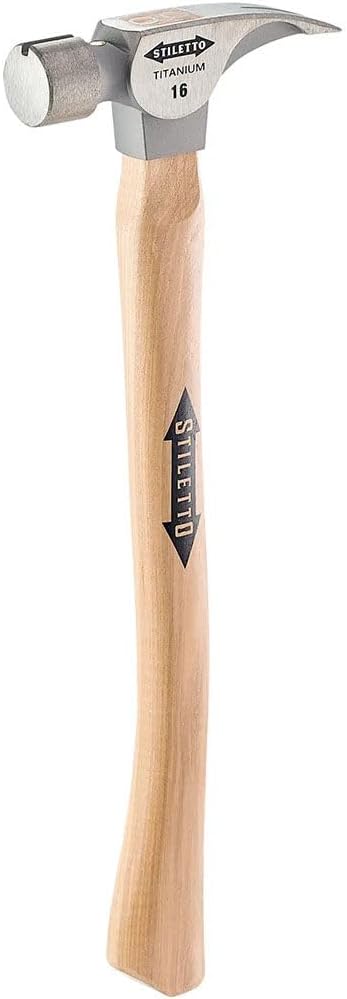 Stiletto TI16SC 16 oz Ti Smooth Face with Curved Hickory Handle, 18"