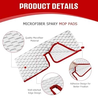 5 Pezzi per Vileda 1-2 Spray Max Lavapavimenti Ricambio Microfibra Kit, Panno in Riutilizzabile Scopa Lavapavimenti per Vileda Spray Max, per Adatto a Tutti i Pavimenti