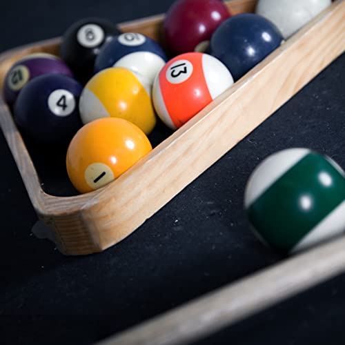 TOPZEA 2 Pack Wooden Billiard Ball Racks, Solid Wood 8-Ball Triangle Ball Rack 9-Ball Diamond Rack Set, Table Pool Balls Racks for Standard 2-1/4" Balls, Snooker, Pool Table Accessory