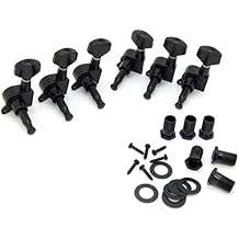 6R Right Black Electric Guitar String Tuning Pegs Keys Tuners for Strat Tele
