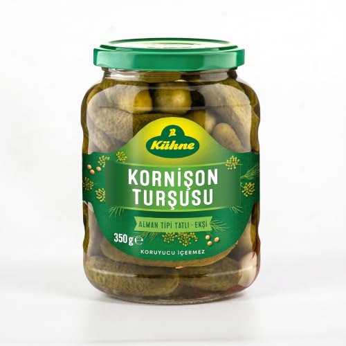 Kavanoz, Alman Tarzı Gherkin Turşu Tatlı Tatlı Cam 350 ml
