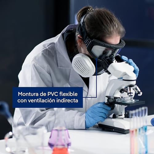 Miniatura 6 de Dräger X-Pect 4800 Gafa De Visión Completa Antipolvo Y Antivaho, Para Usuarios De Gafas Para Obras, Laboratorios, Talleres Lente De Policarbonato Resistente A Los Arañazos Y A Las Roturas Negro