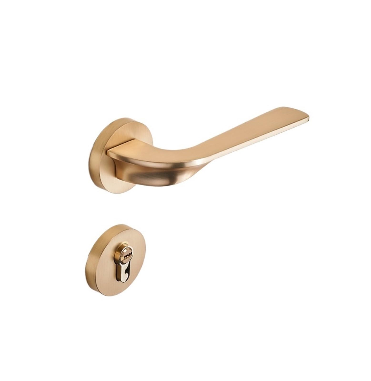 NYRXRYTCA Zinc Alloy Silent Door Lock Modern Simple Indoor Bedroom Wooden Door Home Decoration Door Split Lock(D31 S960 PVD silent)