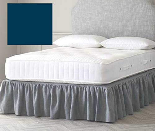 Bedtime Comforts Ltd 4' Small Double Bed FRILLED BASE PLATFORM VALANCE Sheet 4' x 6'3"" (48"" x 75"") (UNDER MATTRESS) (White)