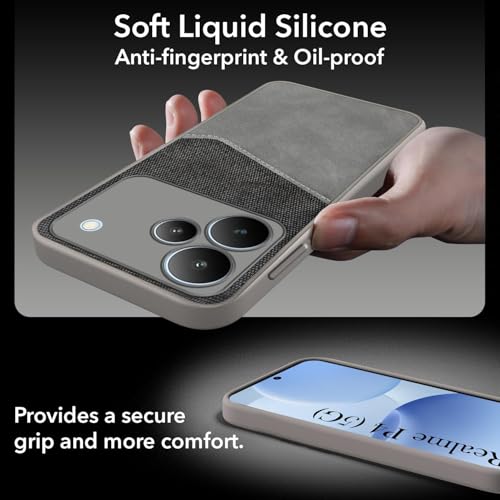 Image of Jkobi Back Cover Case for Realme P4 (Dual PU Leather Stitch | Professional Minimalist | Soft and Flexible)