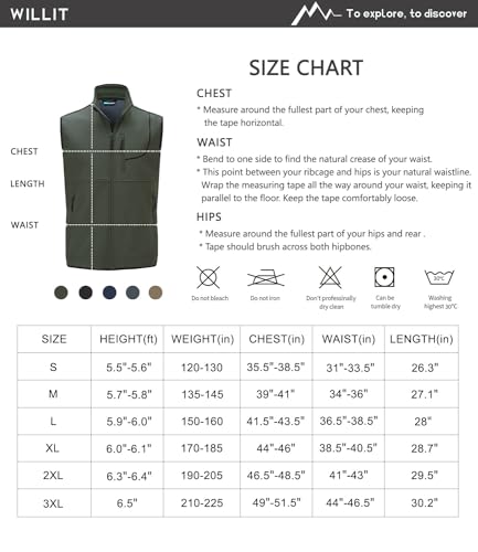 Chaleco de golf para hombre WILLIT chaqueta de forro polar ligero softshell deportivo montaña 6