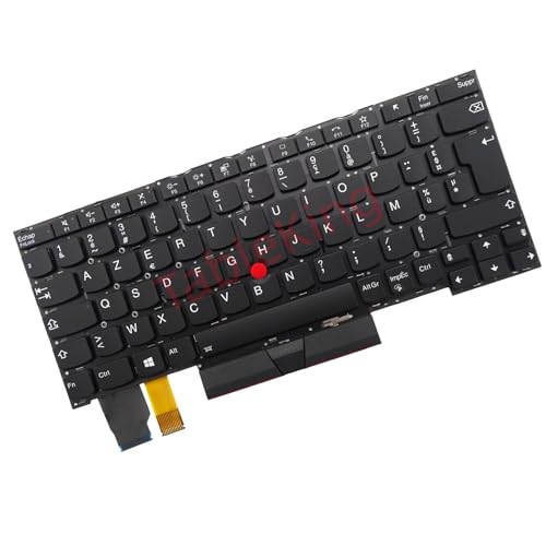 Clavier de rechange pour Thinkpad X13 Yoga défectueux - Rétroéclairé AZERTY