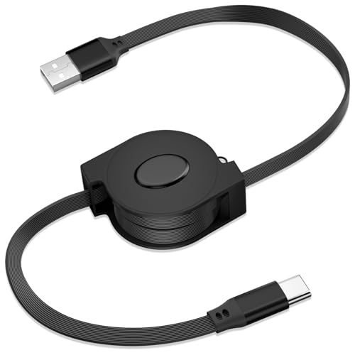 AHFYCIH USB A to USB C Cable 3FT for Carplay/Moto G Play 2026,Car Charger 18W 15W Fast Charging Retractable Type C Cord for Galaxy Tab A9+/Galaxy Z Flip 3/Pixel 7a Tablet/Android Auto,3 Foot