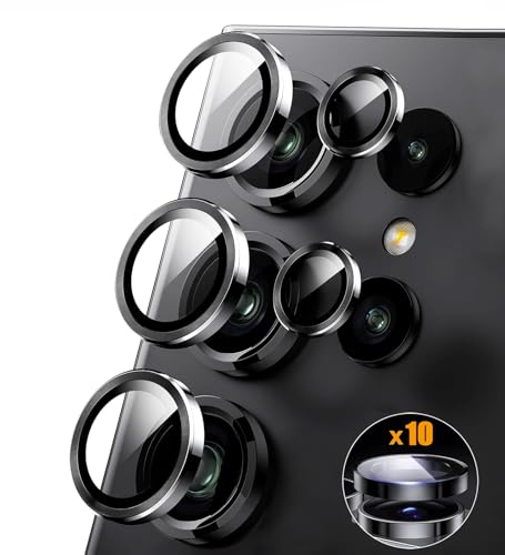 Deekeewe 2 Set for Samsung Galaxy S25 Ultra 5G 2025 Camera Lens Protector, Samsung S 25 Ultra 9H Tempered Glass Camera Protector, Ultra HD, Anti Scratch, Black
