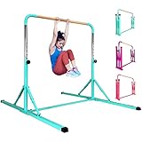 PreGymnastic No Wobble Gymnastics Bar, 6ft Long Base Gymnastic bar for Kids, Super Easy Folding Gymnastics Bar, Adjustable Gymnastics Kip Bar for Kids