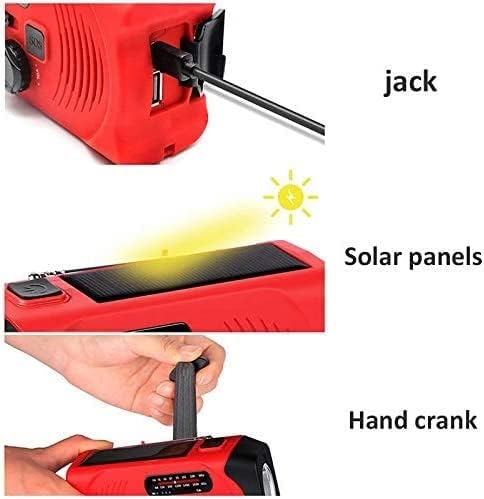 Multifunctional Radio, Solar Emergency Light, Disaster Prevention Portable Hand-cranked Light(Green)