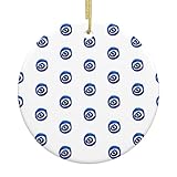 Decoración colgante de Navidad, adorno de cerámica, árbol de Navidad, recuerdo de mal de ojo