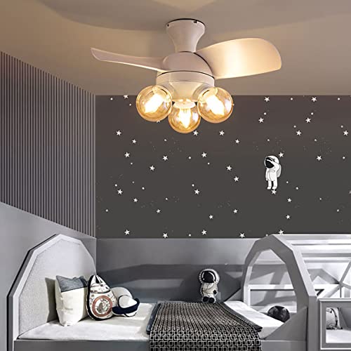 Ventilateur de plafond réversible E27 éclairage LED et télécommande 6 vitesses