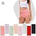 Women's Briefs Underwear Cotton High Waisted Panties for Women Pack Tummy Control Ladies Panty Fashion Multipack(E Light Green,L)
