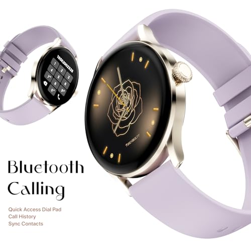 Image of Fire-Boltt Glitz Women Smart Watch with 1.19 inch AMOLED Display, Bluetooth Calling, Rotating Crown, Always On Display, 1000 Nits Brightness, IP68 Waterproof Lavender Mist