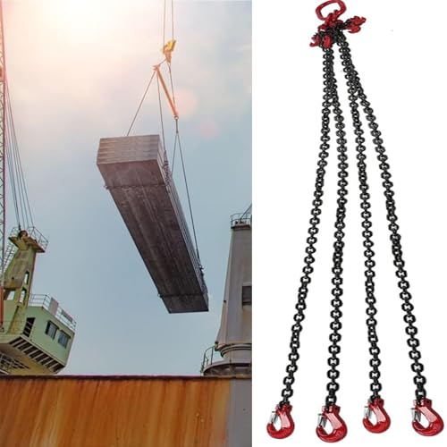 Schwerlast-Hebeband mit Haken, 300 cm Kettenschlinge für Kräne, 3991 kg Kapazität, verstellbare Kürzer für Takelage und Heben