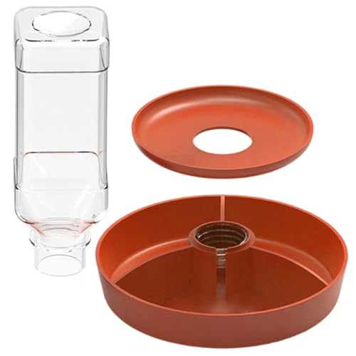 Dispensador automático de agua para herpetiles con botella de repuesto visible, alimentación escalonada para tortugas, lagartos, tortugas, alimentador automático de reptiles con