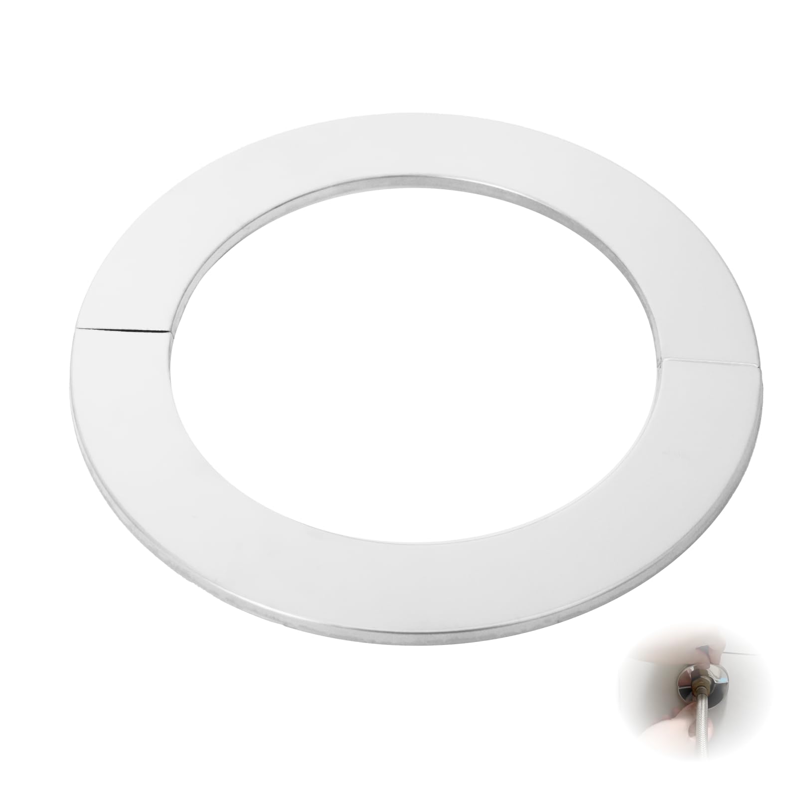 Flewdart Stove Pipe Rosette Chimney 120mm, 12cm Diameter Pipe Rosette Cover Stainless Steel Self-Adhesive Heat Resistant 125 x 175 x 5mm (120mm 1pcs)