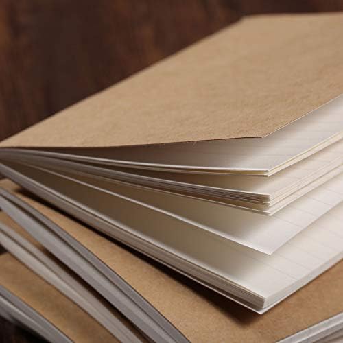 6Packs Traveler's Notebook Inserts Journal Refills for Leather Travel Journals Refill Thick Passport Size Journals Diary 2 Packs Blank 4Packs Horizontal