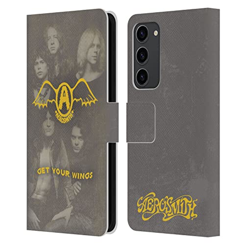 Carcasa de cuero libro Aerosmith Samsung Galaxy S23+ 5G con diseño clásico Get Your Wings