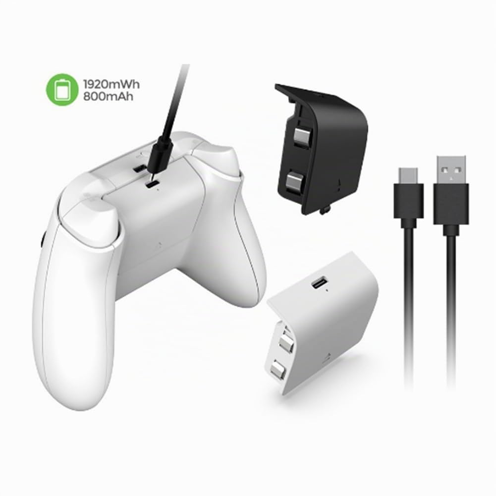 Batterie de Remplacement pour Manette de, Contrôleur de, Batterie Rechargeable pour Série S, Batterie 800 MAh avec Câble USB A