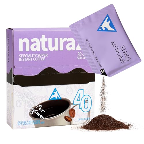 naturaze Organic Instant Coffee, Freeze Dried Coffee, Arabica Coffee, Single Serve 5 Pack - Dark Roast,Exclusive Extraction Process