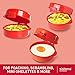 Sistema Easy Eggs Microwave Egg Cooker 270 ml Egg Poacher with Steam Release Vent BPA-Free Red 1 Count