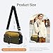 Herald Lightweight Nylon Crossbody Bag for Women, Small Camera Square Shoulder Purse Handbag with Multi-Pockets (Green)