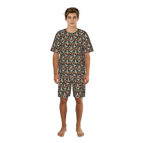 Pyjama court homme Schnauzer idéal pour vos nuits d'été et moments de détente