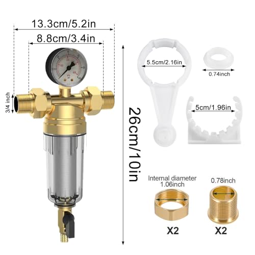 Réducteur de pression d'eau 3/4 pour protéger la machine à laver des variations de débit - 3