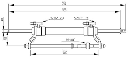 Winibo Za0301 Marine Outboard Hydraulic Steering System For Boats With Helm Pump, Hydraulic Cylinder And Tubing #TOP5