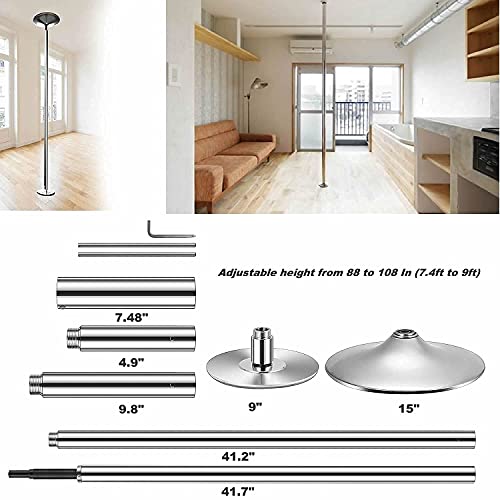 image for NArra Stripper Pole 45mm Spinning Static Dancing Pole for Beginners an