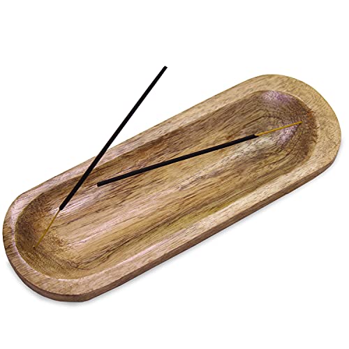 Kc Kullicraft Incense Burner Or Insence Stick Holder - Inscents Tray Wooden Ash Catcher - Handmade Mango Wood Incense Stand For Gifting. Modern Home Decor. #TOP2