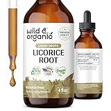 Licorice Root Liquid Extract - Organic Licorice Root Supplement for Respiratory Health & Digestion Support - Glycyrrhiza Glabra Tincture - Vegan, Alcohol Free Drops - 4 fl oz