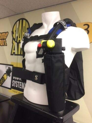 Spare Air Mini Scuba Tank - 6.0 cu ft Nitrox Oxygen Dive Cylinder - Small Emergency Backup Diving Equipment with Holster, Leash, and Refill Adapter