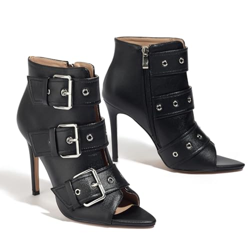 Women's Gladiator Stiletto High Heels Sandals Bohemian Sexy Ankle Strap Summer Open Toe Cutout Roman Boots2