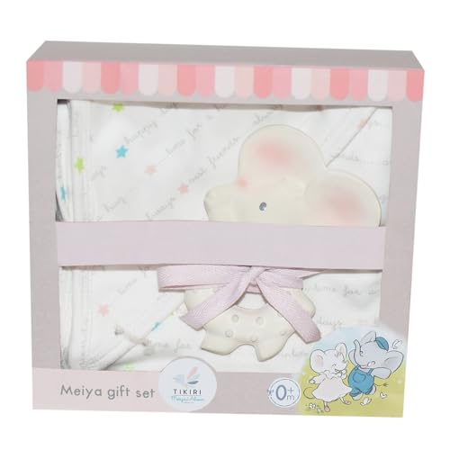 Hochet dentition Meiya Tikiri doudou apaisant en caoutchouc naturel pour bain et poussées