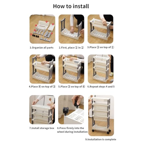 Chariot de cuisine à roulettes pour optimiser les petits espaces - 6