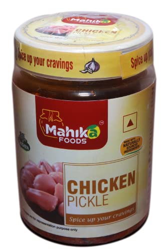 Image of MAHIKA FOODS Chicken Pickle, Andhra Style Homemade Fresh Guntur Murgh Achar, Authentic Taste of Tradition, Spicy, Telangana Special, Taste Of South India, 250gm