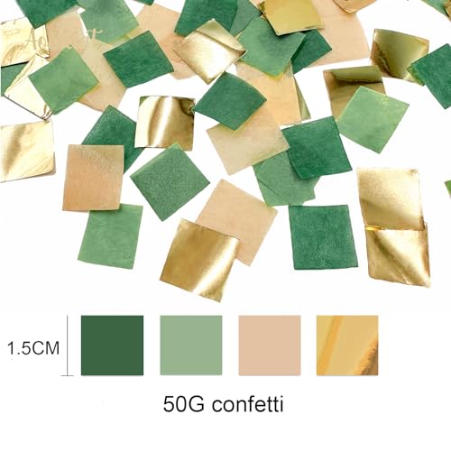 Image of AOBKIAT Sage Green Wedding Party Decorations Kit,28 PCS | with Tissue Paper Pom Poms,Garland,Tassels Hanging Backdrop for Birthday,Bridal Baby Shower,Boho Wedding Party Supplies