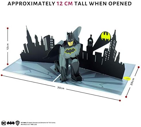 Cardology - Batman Pop Up Card | Birthday Cards for Him, Father's Day Cards, Superhero Gifts For Men | Officially Licensed DC Comics Merchandise