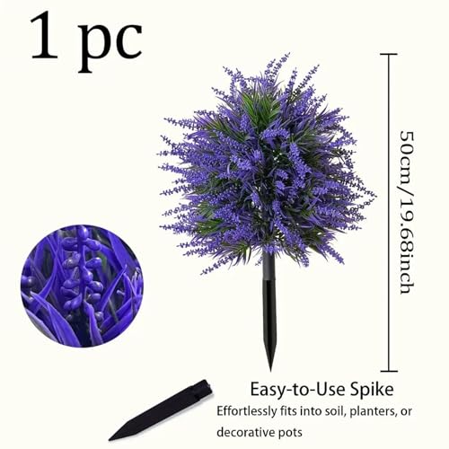 Planta de madera de boxeo artificial con protección UV y diseño de lavanda resistente al sol 3
