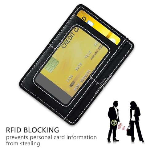 Doctors Electrocardiogram leather men wallet slim with money clip RFID Blocking card clip for men&women3