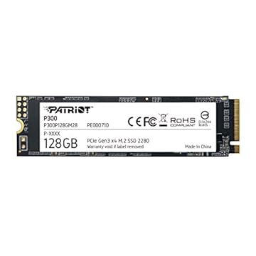 SSD PATRIOT P300 128GB M.2 2280 NVME PCIE GEN 3x4 - P300P128GM28