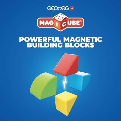 Image of Geomag Magicube Magnetic Blocks for Toddlers Ages 1-5 | Swiss-Made STEM Building Toy Sets | Multiple (MAGICUBE 24PCS Assorted)
